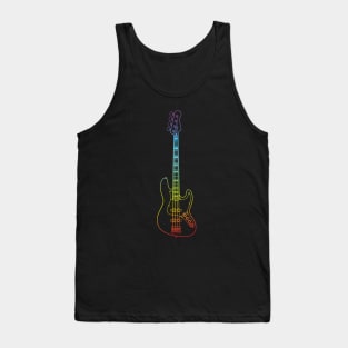 J-Style Bass Guitar Colorful Outline Tank Top